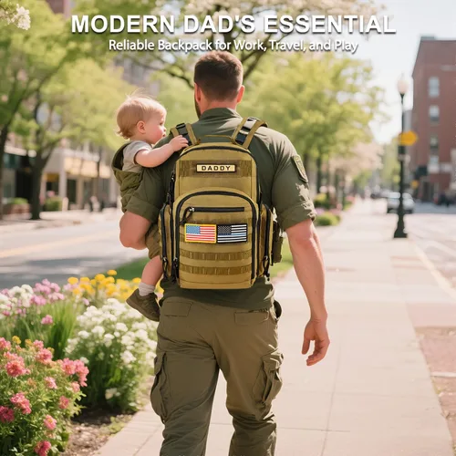Miniatura 7 de MIRACOL Bolsa de pañales para bebé para papá: poliéster 900D de grado militar con más de 16 bolsillos múltiples para papá activo - 40L XL capacidad