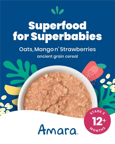 Miniatura 3 de Amara Alimento orgánico para bebés, etapa 3, grano antiguo, cereales para bebés para mezclar con leche materna, agua o fórmula para bebés, bolsas