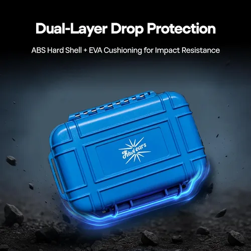 Miniatura 4 de Linsoul Kiwi Ears SONICAP - Estuche impermeable para auriculares, caja de almacenamiento rígida para IEM con forro de EVA, bolsa de transporte dura