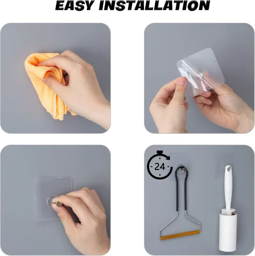 Miniatura 4 de YOLOPLUS+ 10 ganchos adhesivos de pared, ganchos adhesivos para colgar en la pared, ganchos adhesivos resistentes para fotos, sombreros, llaves