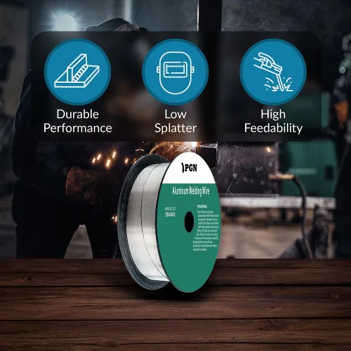 Miniatura 5 de PGN - Alambre de soldadura MIG de aluminio, ER4043, 030 pulgadas, carrete de 1 libra, alambre MIG de aluminio con silicona para fluidez de charco