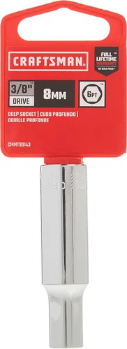 Miniatura 4 de CRAFTSMAN Llave de vaso profundo, métrica, 3/8 pulgadas de transmisión, 8 mm, 6 puntos (CMMT99143)