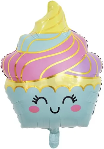 Miniatura 4 de 10 globos de caramelo, globos de gran número, helados, dulces, Sundae, globos de aluminio para niñas, suministros de decoración de fiesta