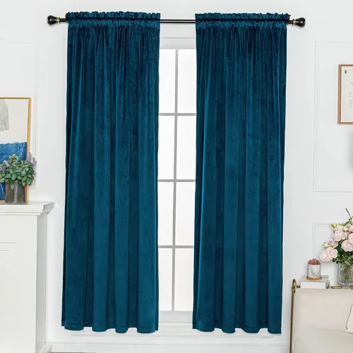 Miniatura 16 de FY FIBER HOUSE 2 paneles de ventana, oscurecimiento de habitación, bolsillo para barra, terciopelo de lujo súper suave, eficiencia energética, 52