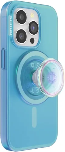 Miniatura 8 de PopSockets Funda para iPhone 15 Plus con agarre redondo compatible con MagSafe, funda para iPhone 15 Plus, compatible con carga inalámbrica - Aura