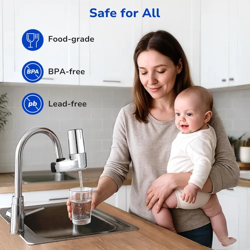 Miniatura 5 de Fil-Fresh Paquete de 3 filtros de agua de repuesto para sistema de filtración de grifos Brita®, certificado NSF para reducir el cloro, sin BPA, dura