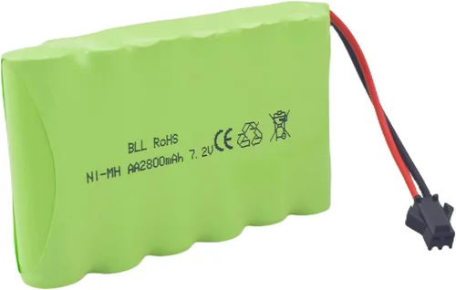 Miniatura 4 de Batería recargable AA de 7.2V 2800mah con enchufe SM-2P con cable de carga USB para Huina 1550 550 RC Excavadora Coche Camión Ingeniería Car TR-211