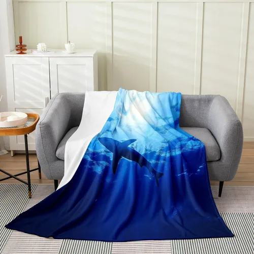 Miniatura 30 de Erosebridal Hammerhead Shark Flannel Blanket 40x50 Marine Life Fuzzy Plush Throw for Sofa Couch Hammerhead Shark Lover Gifts Ocean Sealife Fleece