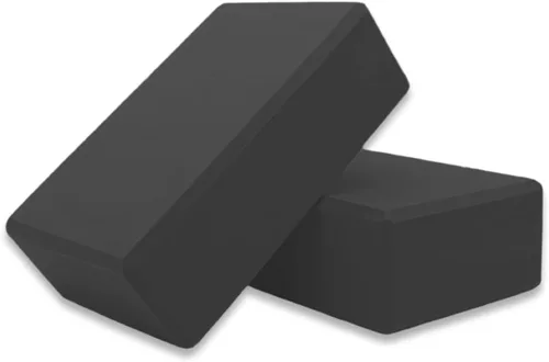 Bloques de yoga, paquete de 2 unidades, espuma EVA de apoyo sin látex, bloques antideslizantes suaves con bordes biselados para yoga, pilates,