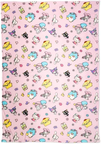 Miniatura 13 de Coleccionables Hello Kitty & Friends Ropa de cama Manta súper suave y acogedora, 62 in x 90 in, (Producto oficialmente licenciado) de Franco Hello