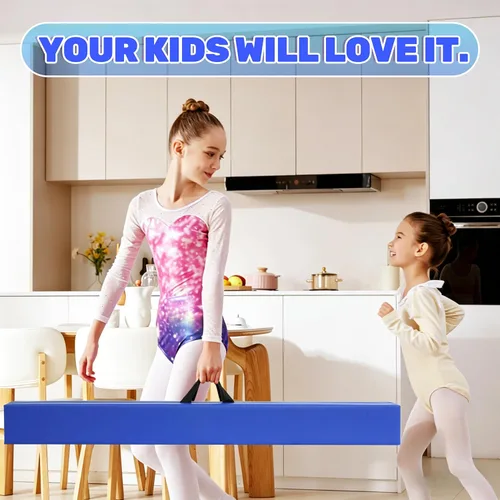 Miniatura 9 de FC FUNCHEER - Viga de equilibrio plegable, viga de suelo para gimnasia, equipo de gimnasia para niños, base de madera, fondo antideslizante y bolsa