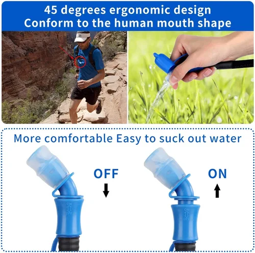 Miniatura 5 de KUREIDA Hydration Bladder 2 Liter, BPA Free Water Bladder for Hiking Backpack Water Storage Bag with Insulated Tube, Hydration Backpack Replacement