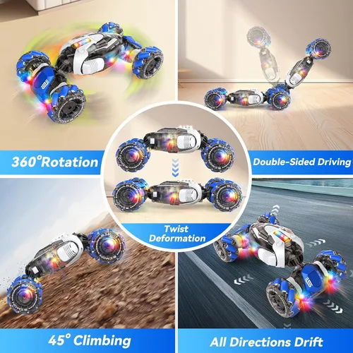 Miniatura 5 de Nicella Auto a control remoto, juguetes de control remoto, regalos para niños y niñas de 6, 7, 8, 9, 10, 11, 12 años, rotación de 360°, 4WD