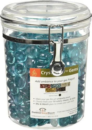 Miniatura 4 de Outdoor GreatRoom Co - Rocas de vidrio para hogueras (5 libras) de vidrio templado para fuego, piedras de roca de vidrio templado para fogata
