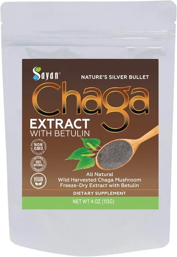 Miniatura 16 de Polvo extracto hongo chaga siberiano. Súper antioxidante, ayuda al sistema inmune., 2 onza, 1 Extracto de Chaga