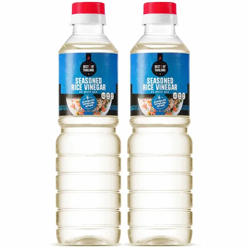 Miniatura 8 de Best of Thailand Vinagre de arroz sin condimentar Paquete de 2 unidades de 16.9 onzas Vinagre de cocina sin gluten para sushi, ensalada, adobo