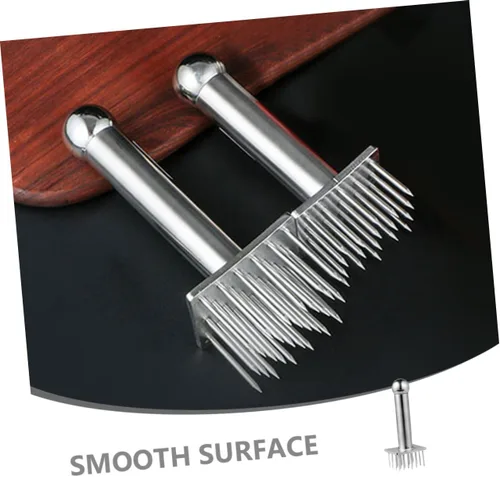 Miniatura 9 de Herramienta ablandadora de carne de acero inoxidable con 28 pines, mazo de cocina de mano para ablandar cerdo, carne de res, pollo y pavo, fácil