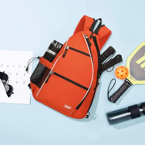 Miniatura 6 de Sucipi Pickleball Bag - Men's & Women's Pickleball Backpack, Adjustable Sling Bag w/Fence Hook/Large Capacity/Safety Pocket Naranja