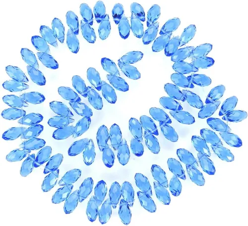 Miniatura 16 de 200pcs Checa 0.472 in Lágrima facetada Briolette Cristal Perlas Sueltas Colgante Separador de Gota a Granel Amatista Púrpura para DIY Joyería