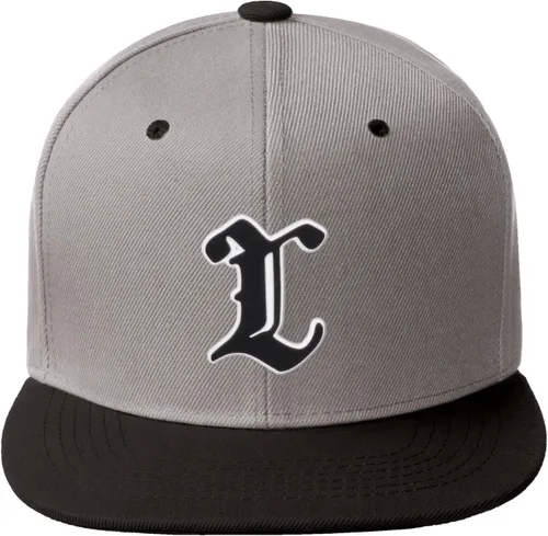 Miniatura 1069 de Daxton Gorra clásica con visera de billete plano con letras del alfabeto inglés antiguo de la A a la Z