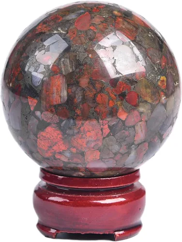 Miniatura 23 de JIC Gem Esfera de cristal de cuarzo Pietersite, bola de cristal decorativa azules y marrones dorados para meditación, decoraciones de mesa