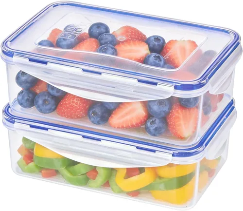 Miniatura 19 de KIGI Pequeño recipiente de plástico para almacenamiento de alimentos para aperitivos, almuerzo y preparación de comidas, sin BPA, tapas herméticas