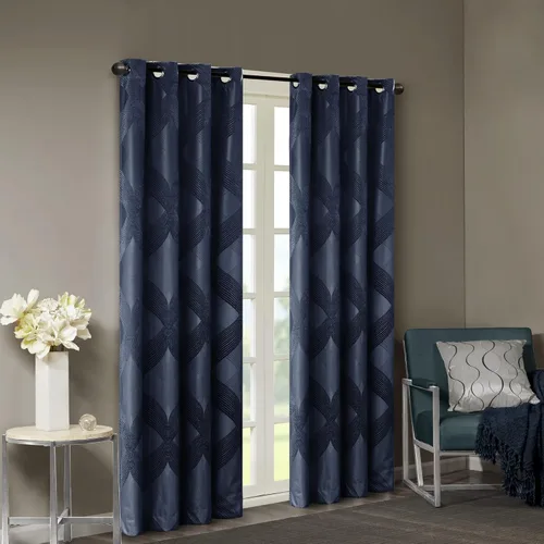 Miniatura 2 de Sun Smart Bentley - Cortinas opacas para ventana, jacquard de punto Ogee, decoración de sala de estar, aislamiento térmico, cortina de bloqueo