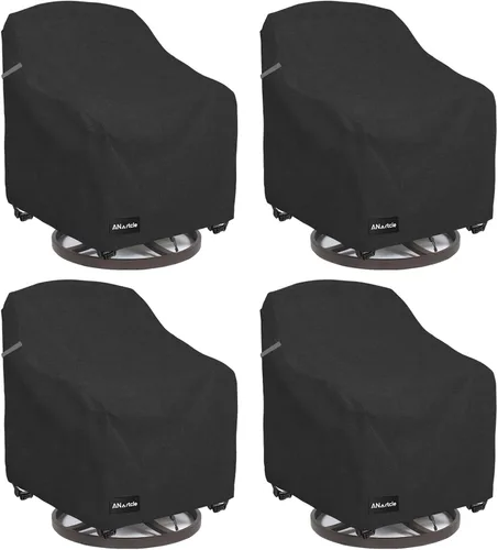 Miniatura 11 de ANartcle Fundas para Sillas de Patio, 600D Impermeables de Servicio Pesado para Muebles de Jardín y Patio al Aire Libre, Fundas para Sillas