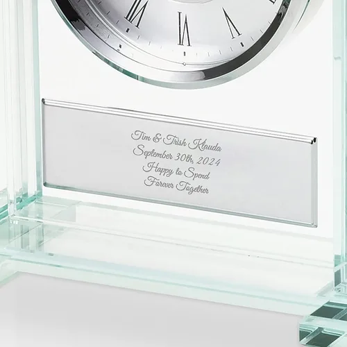 Miniatura 2 de THINGS REMEMBERED Reloj de cristal grabado para boda