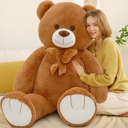 Miniatura 13 de Tezituo Oso de Peluche Gigante de 47 Pulgadas, Suave Animal de Peluche Grande Tamaño Real de 4 Pies, Juguete de Oso de Peluche, Regalo de San Azul
