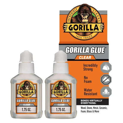 Miniatura 11 de Gorilla - Pegamento transparente, botella de 1.75 onzas (paquete de 1) - Cristal claro, para todo uso y resistente al agua