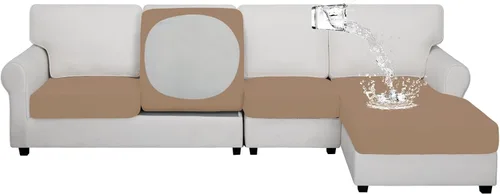 Miniatura 16 de Easy-Going - Fundas elásticas 100% impermeables para cojín de sofá, funda protectora para cojín de sofá, protector de muebles elástico para niños