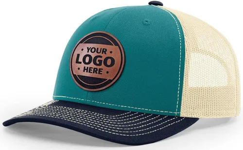 Miniatura 52 de Sombrero de parche de cuero de camionero personalizado grabado con láser