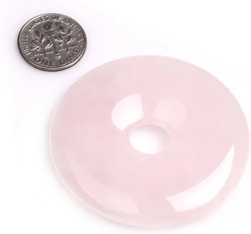 Miniatura 42 de JOE FOREMAN Anillo de cuarzo amatista natural de 1.181 in con colgante de donas circulares para hacer joyas, 1 unidad, Piedra