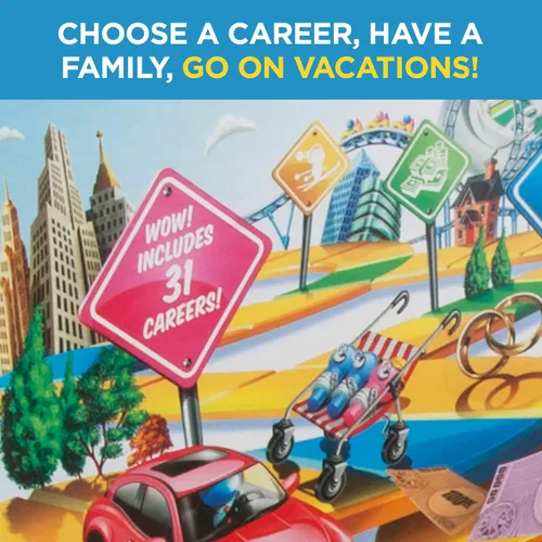 Miniatura 7 de Hasbro Gaming Juego de mesa The Game of Life, juegos familiares para niños a partir de 8 años, incluye 31 carreras, juegos de mesa familiares