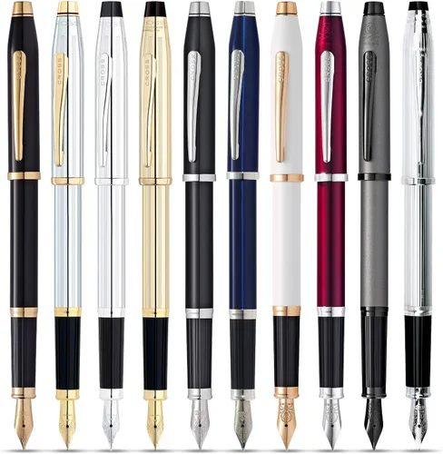 Miniatura 18 de Cross Century II - Bolígrafo de punta Selectip, lacado negro con detalles chapados en oro de 23 quilates