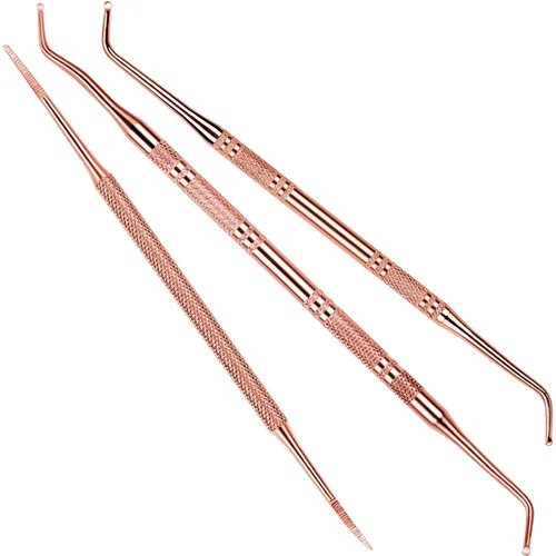 Miniatura 10 de Teenitor Herramientas de pedicura para pies, lima y levantadores de uñas, kit de eliminación de uñas encarnadas para aliviar el dolor (rosa)