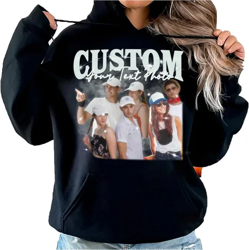 Miniatura 20 de Sudaderas con capucha personalizadas diseñan el tuyo propio, retrato de camisa de la foto, regalos personalizados para el día de San Valentín
