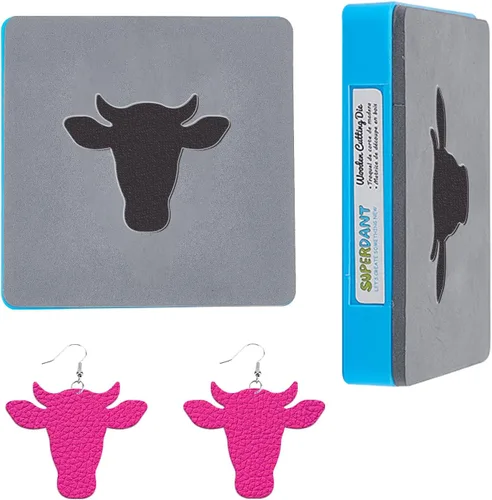 Miniatura 8 de SUPERDANT Aretes de vaquero de madera troquelados para botas de vaquera, troqueles de corte occidental, para mujer, troquelados, 2 formas, Cowboy