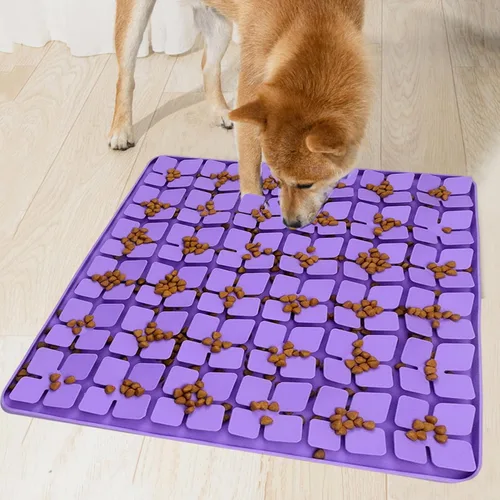 Miniatura 13 de Alfombrilla de Olfateo de Silicona Grande para Perros Pequeños, Medianos y Grandes para Comer Más Lento, Tapete Alimentador Lento para Lamer