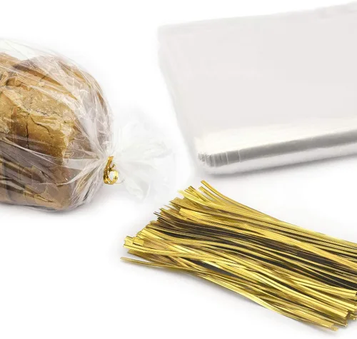Miniatura 8 de Bolsas de pan reutilizables con lazos, 50 bolsas transparentes y 50 lazos, ajustables para pan casero y pan de panadería