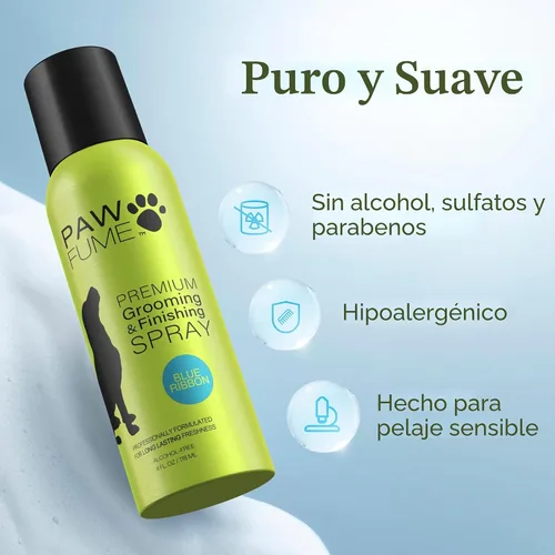 Miniatura 3 de PAWFUME - Perfume en aerosol para perros para aseo, cinta azul, paquete de 1 – Mantén a tu cachorro fresco todo el día – Probiótico, sin alcohol