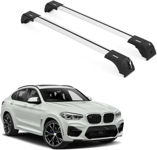 Miniatura 14 de ERKUL Barras transversales de techo de 220 libras para BMW X3 G01 2018-2024 Barras transversales de aluminio con bloqueo antirrobo para techo