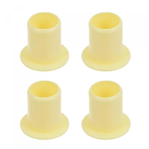Miniatura 7 de uxcell Rodamientos de manga con bridas 0.315 in diámetro interior 0.394 in OD 0.394 in longitud POM envueltos bujes sin aceite amarillo 4pcs