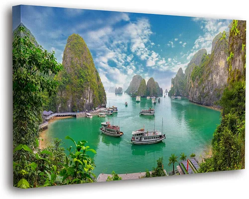 Miniatura 31 de SpiritualHands Lienzo decorativo para pared, diseño de lugares famosos del patrimonio mundial, carteles enmarcados escénicos, paisajes modernos, 03