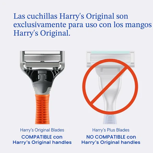 Miniatura 3 de Harry's Cuchillas de afeitar originales para hombre, 14 unidades, cartuchos de repuesto de hoja de afeitar de primera calidad, ingeniería alemana