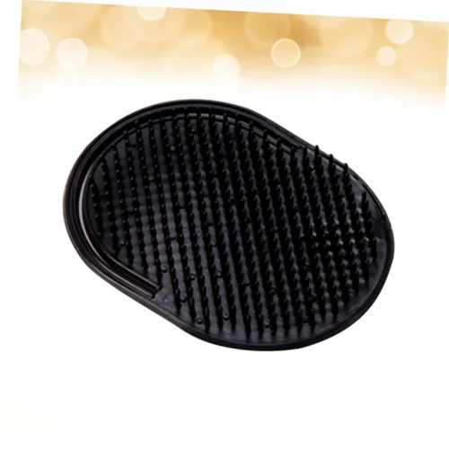 Miniatura 9 de 12 cepillos portátiles para el cabello y masajeador del cuero cabelludo, peine de masaje de dedo negro para hombres, cepillos de champú