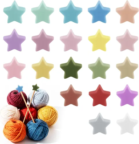 Miniatura 8 de 20 piezas de protectores para puntas de agujas de tejer con lindos animales, protectores para agujas de tejer, tamaño US 2.5-13 (3mm-9mm), para Panda