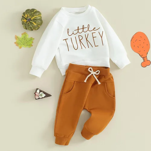 Miniatura 182 de Adobabirl Conjunto de sudadera y pantalones de Halloween para bebé, sudadera y pantalones con parche de calabaza para Halloween, otoño, ropa de bebé