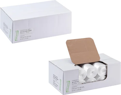 Miniatura 7 de TYPLASTICS - Bolsas de basura transparentes con capacidad de 20-30 galones, de 30 x 37 pulgadas, bolsas de basura de alta densidad, caja de 500